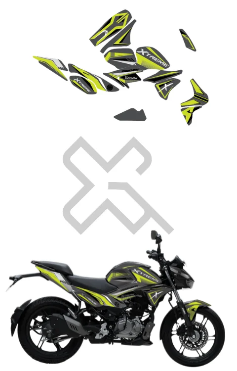 Hypexx Edition Full Body Sticker Compatible with Xtreme 125R | Made In Premium Matte Vinyl With FPF (Fade Protection Film), WatepProof, Precut Sticker, Pack Of 1 Compatible with Both Side